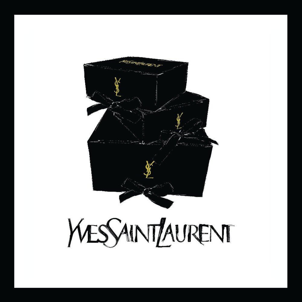 Gifts of Glam original fashion art. Fan art fashion print in custom frame 12x12